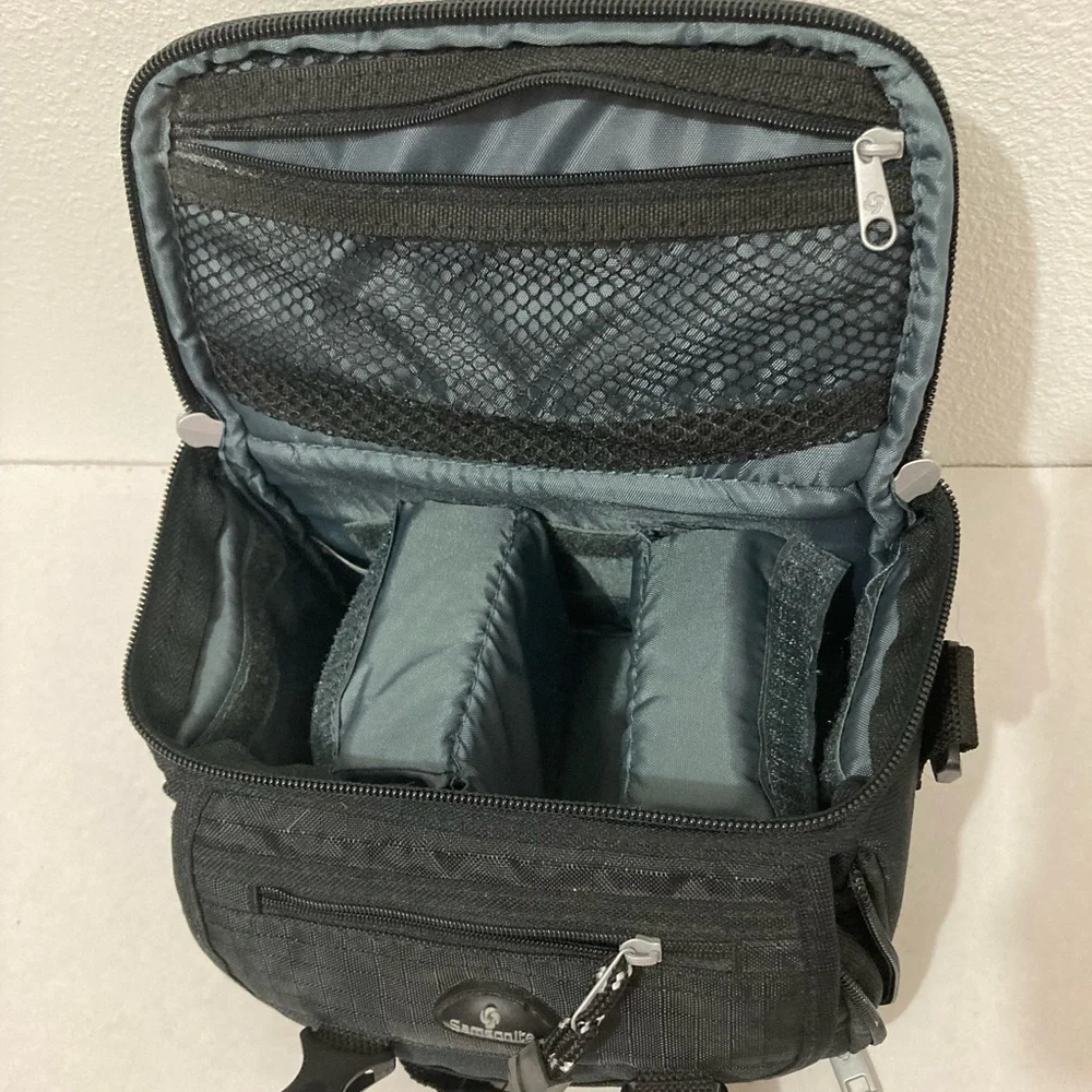 Samsonite Black Camera Case Bag Small Padded 5 Pockets compartment dividers